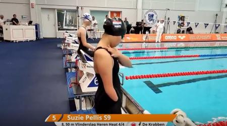 Nieuw Nederlands Record S9 - Suzie Pellis - 50m rugslag