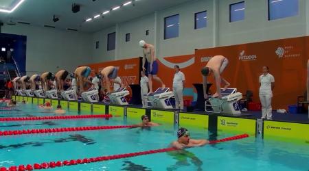 Kampioenschapsrecord 50m schoolslag - Jason van den Berg