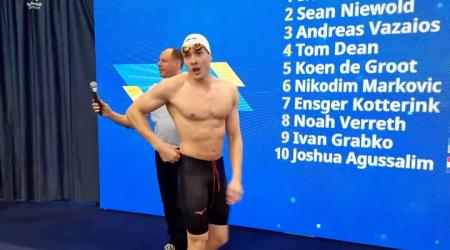 Brandon van den Berg na de 100 wissel